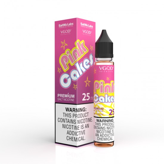 Vgod Pink Cakes Salt Likit 30ml, 25mg Premium Salt Nikotin