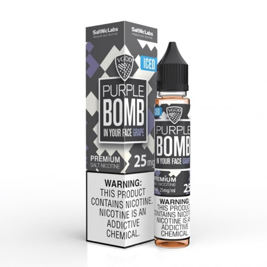 VGOD Purple Bomb Iced Salt Likit 25mg Üzüm Aromalı Premium Salt Nikotin