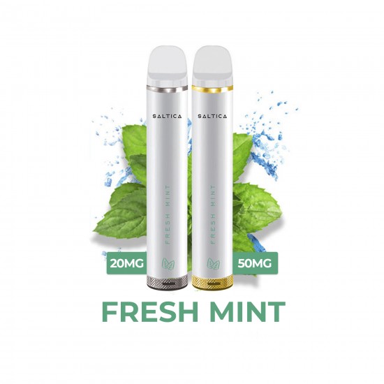 Saltica Fresh Mint Disposable Vape Pen 20mg ve 50mg nikotin seçenekleri