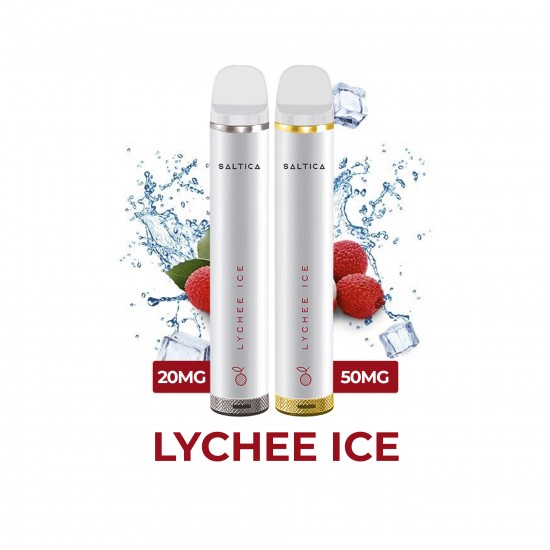 Saltica Lychee Ice Tek Kullanımlık Vape 20mg ve 50mg Gümüş/Altın