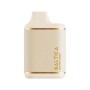 Saltica Leather 7000 Cotton Candy tek kullanımlık vape bar, krem rengi ve altın detaylı.