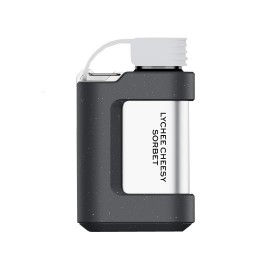 Vozol Gear 7000 Lychee Cheesy Sorbet tek kullanımlık elektronik sigara koyu gri.