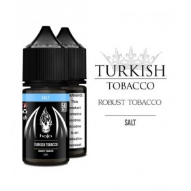 Halo Turkish Tobacco Salt Likit 30ml, Robust Tobacco aromalı, siyah şişe.