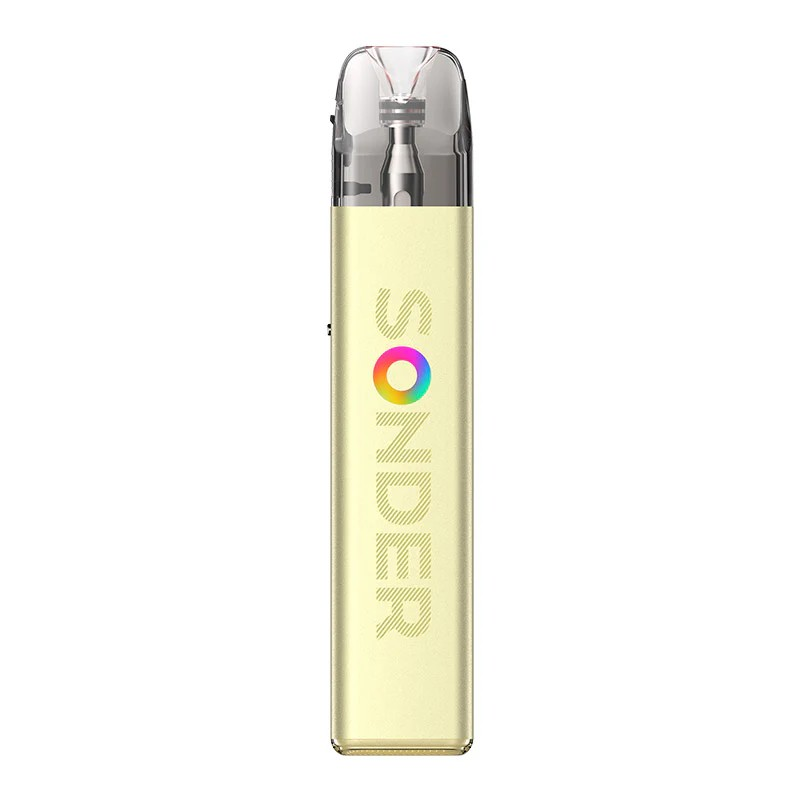 Geekvape Sonder Q2 Pod Mod açık sarı, ince ve şık bir elektronik sigara.