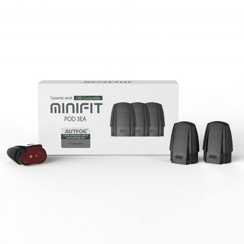 Justfog Minifit Kartuş 3'lü Paket, Siyah, CBD Uyumlu Kartuşlar