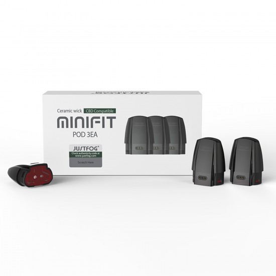 Justfog Minifit Kartuş 3'lü Paket, Siyah, CBD Uyumlu Kartuşlar